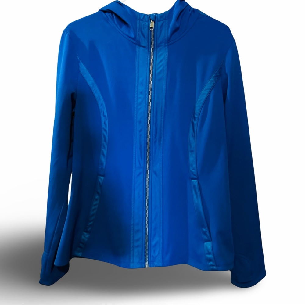 ⭐️SOLD ⭐️Athleta Blue Verbier Fleece Lined Full Zip Jacket Size XL